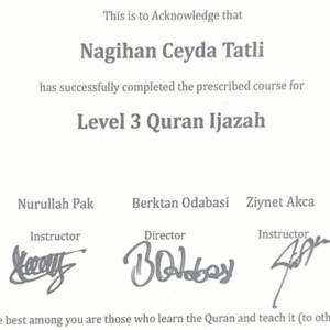 Support Nagihan Ceyda Tatli's Qur'an Education in Egypt