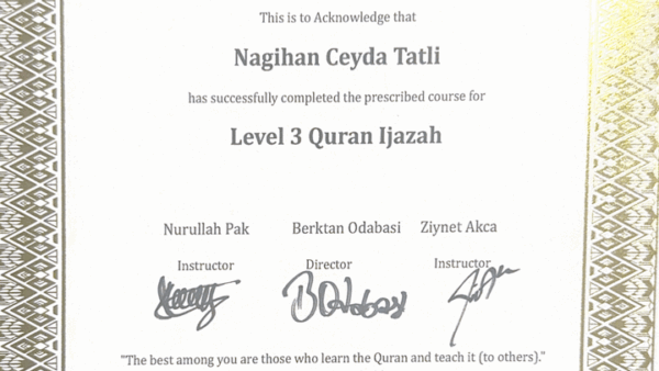 Support Nagihan Ceyda Tatli's Qur'an Education in Egypt